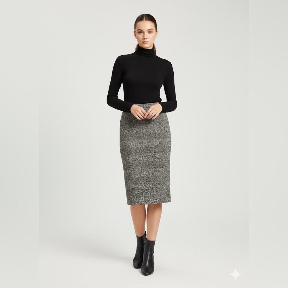 Alice + Olivia Black and White Knit Fabric